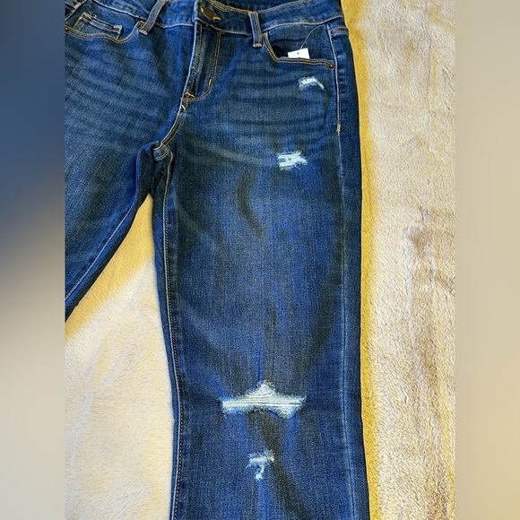 Old Navy Dark Wash Power Straight Distressed Jeans size 2 NWT - Picture 8 of 9